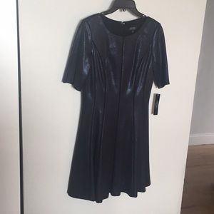 Tahari Blue Metallic Dress (brand new with tags)